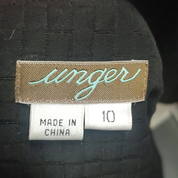 Unger Jet Black Cocktail Dress & Jacket Crop Blazer Size 10 - Picture 6 of 16